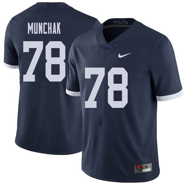 Men #78 Mike Munchak Penn State Nittany Lions College Throwback Football Jerseys Sale-Navy